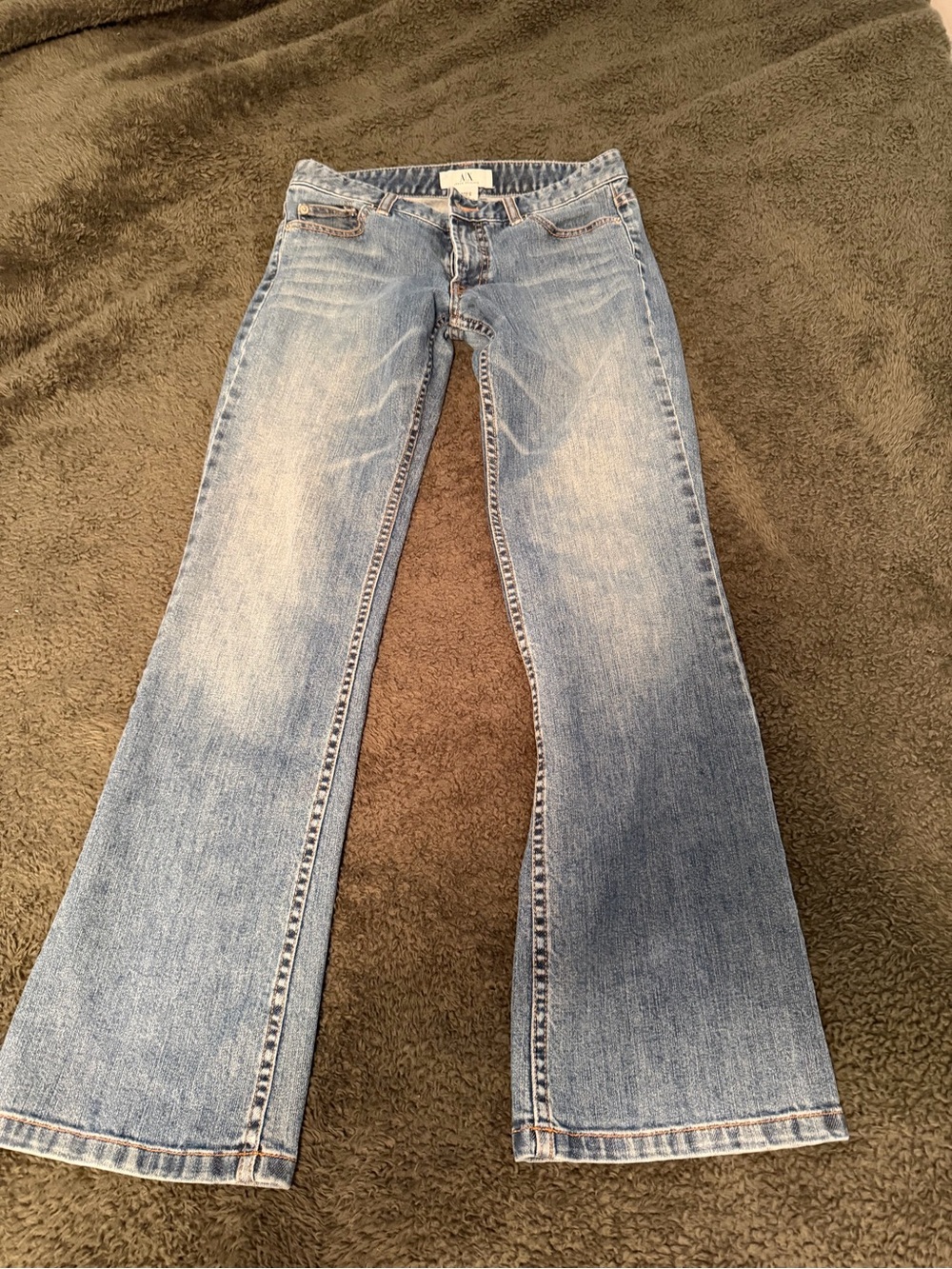 Armani Exchange Light Blue Flare Jeans for Women